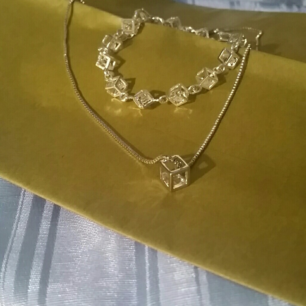 Sterling silver bracelet and necklace